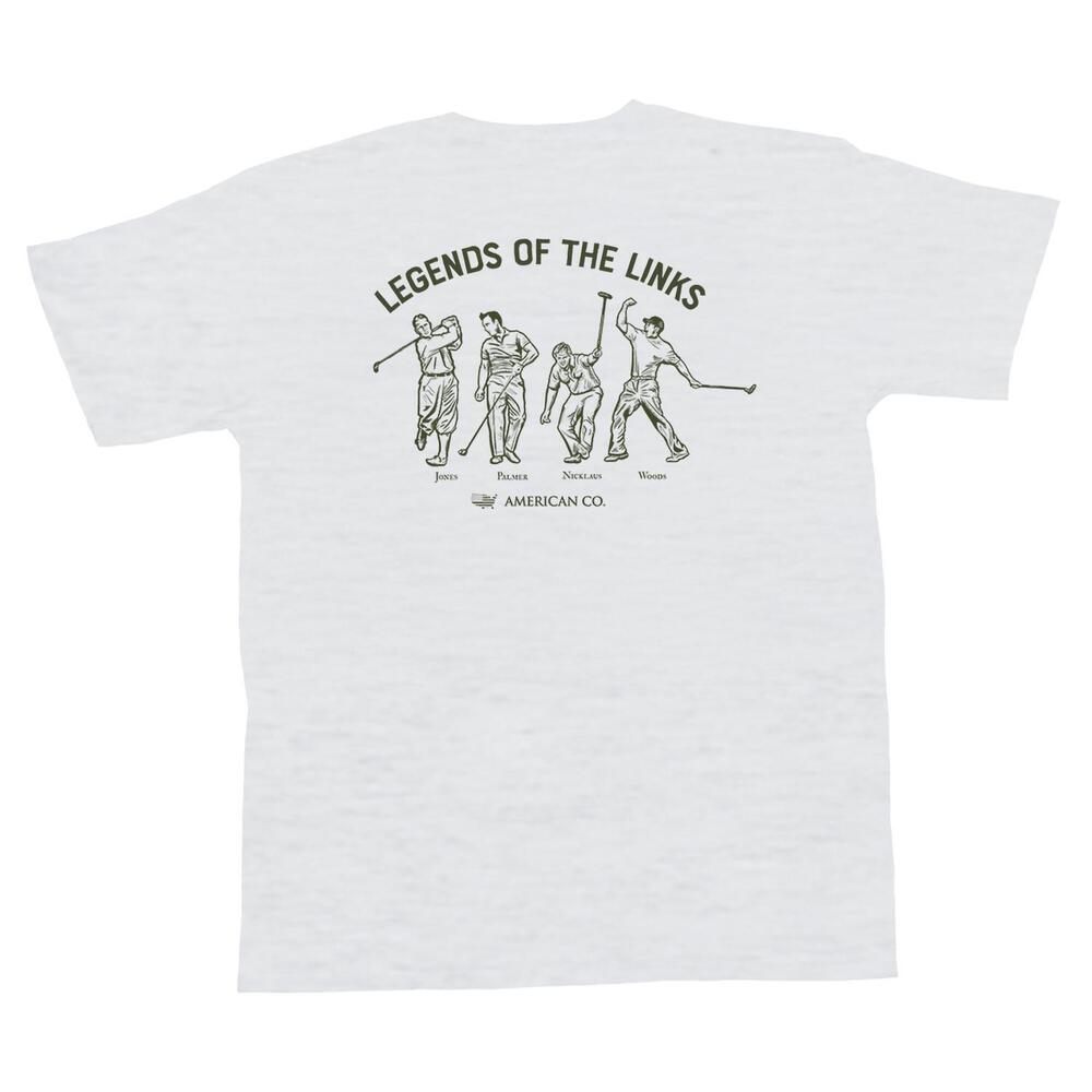 NEW THE STATE COMPANY men's legends of the links short sleeve shirt in light gra